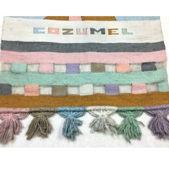 Wool Tapestry Rug Southwest Woven Wall Hanging - Picture 3 of 6